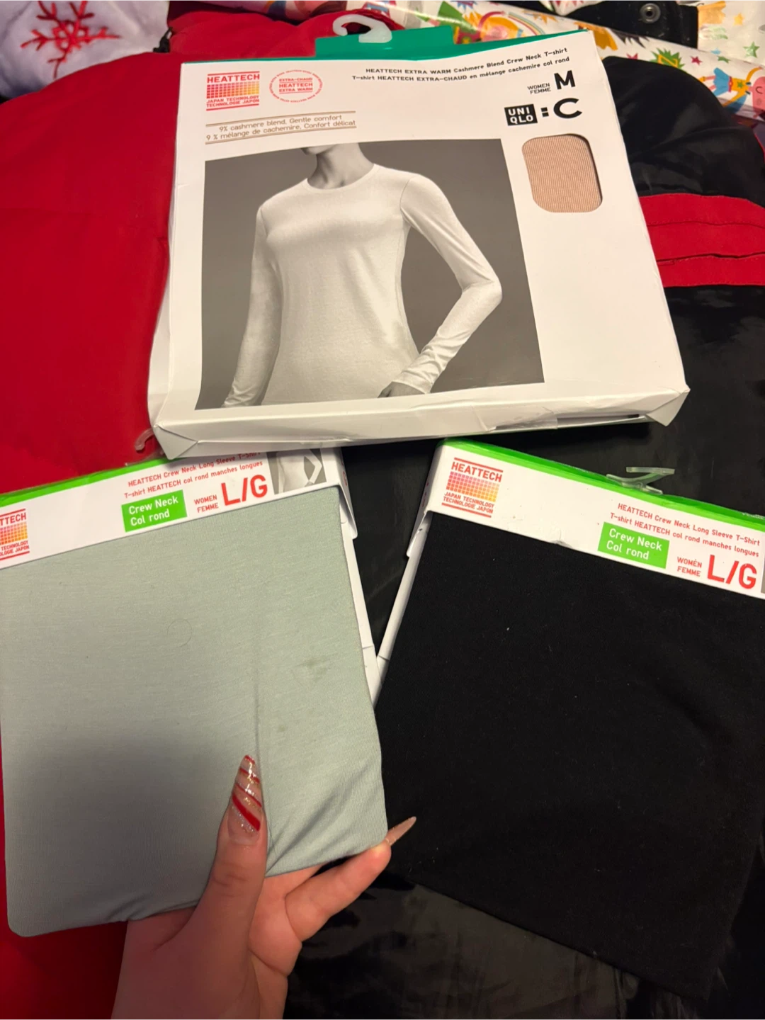 Uniqlo HEATTECH Crew Neck Long Sleeve T-Shirts