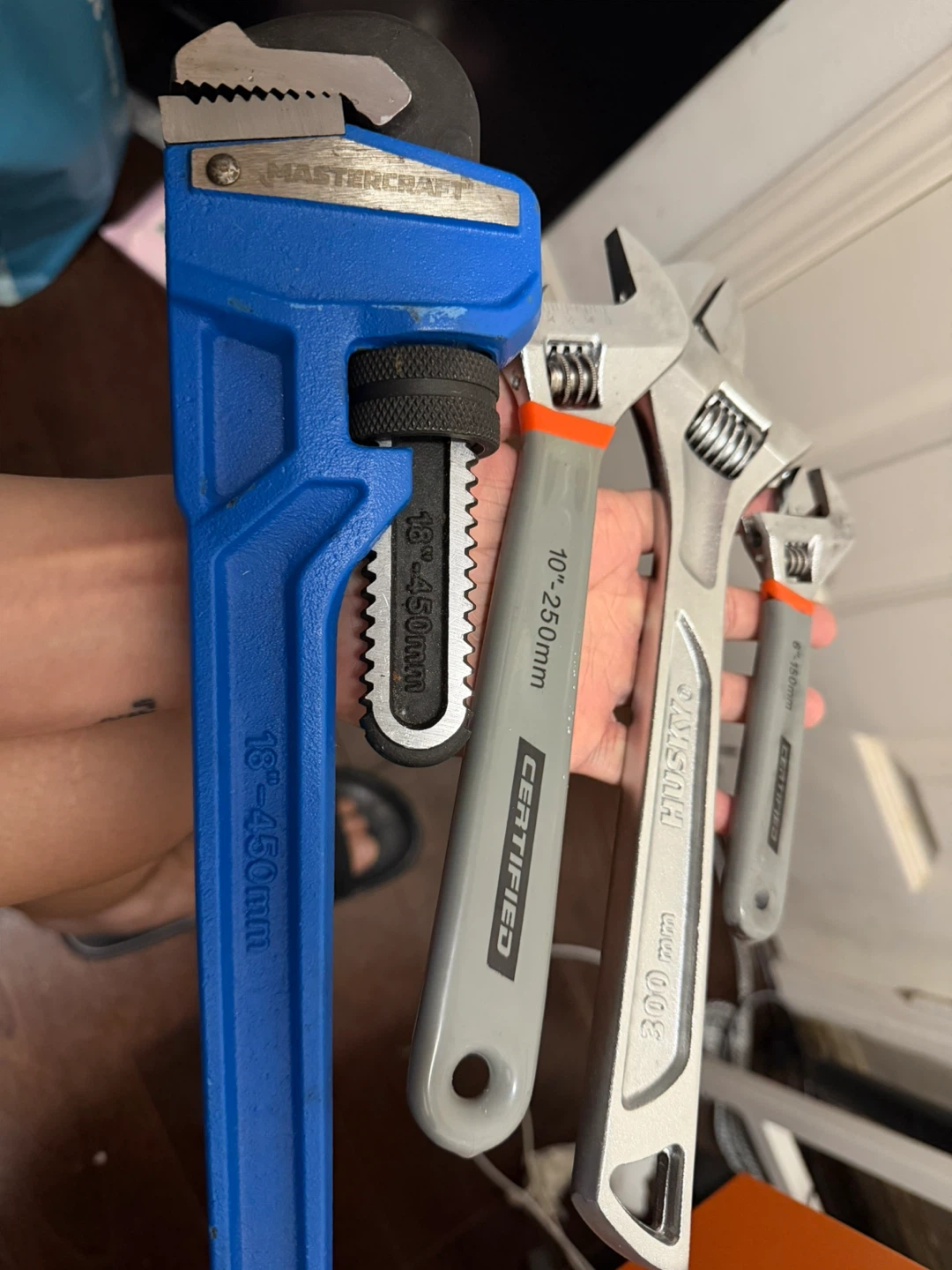 Mastercraft 18" Pipe Wrench & Adjustable Wrenches