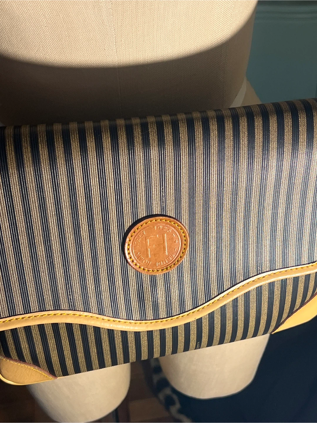 Fendi Striped Clutch VINTAGE.
