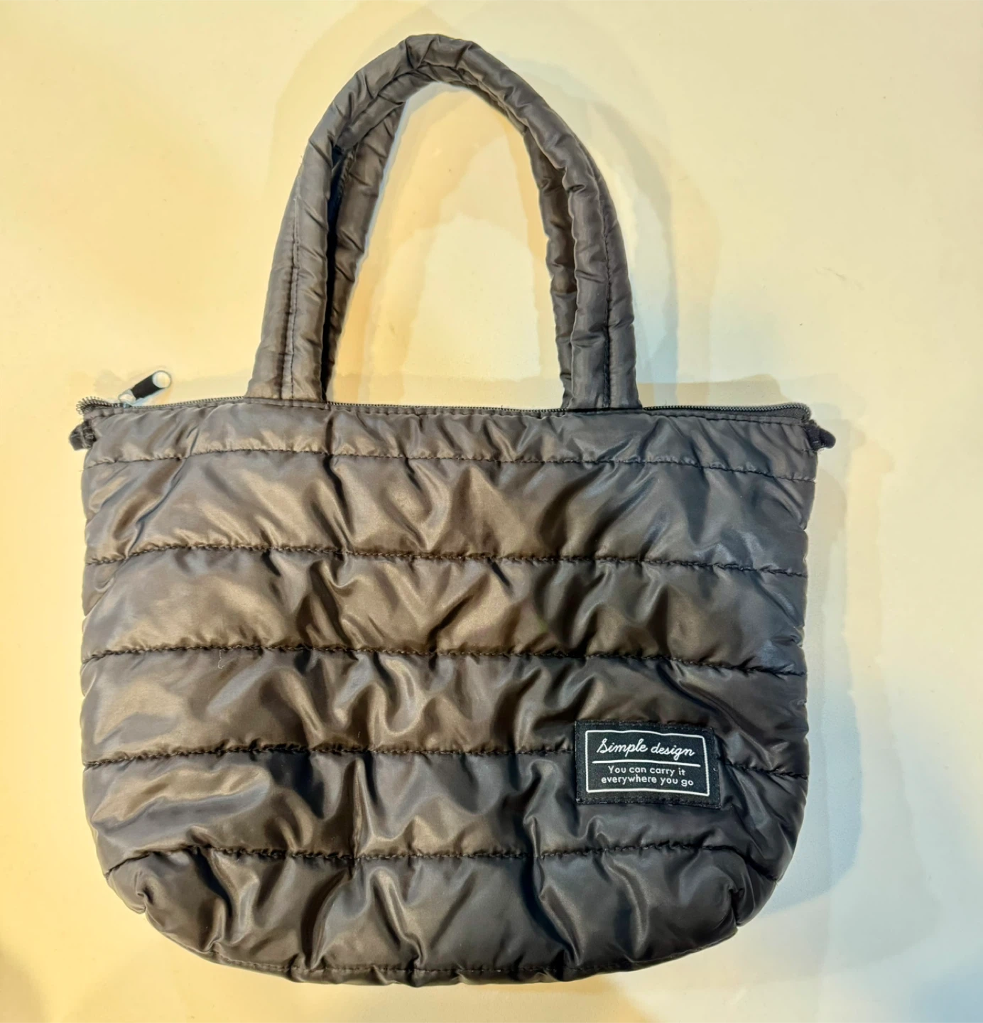 Puff Tote Bag_Super Light & Waterproof Design_Black