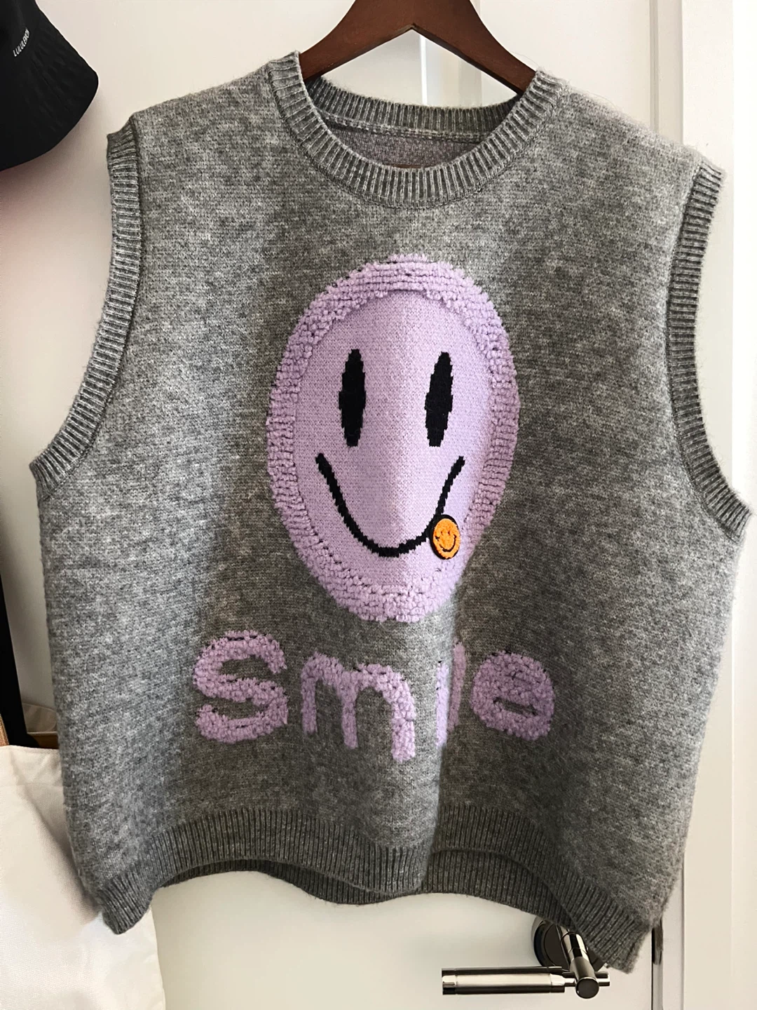 Smile Grey Knit Vest