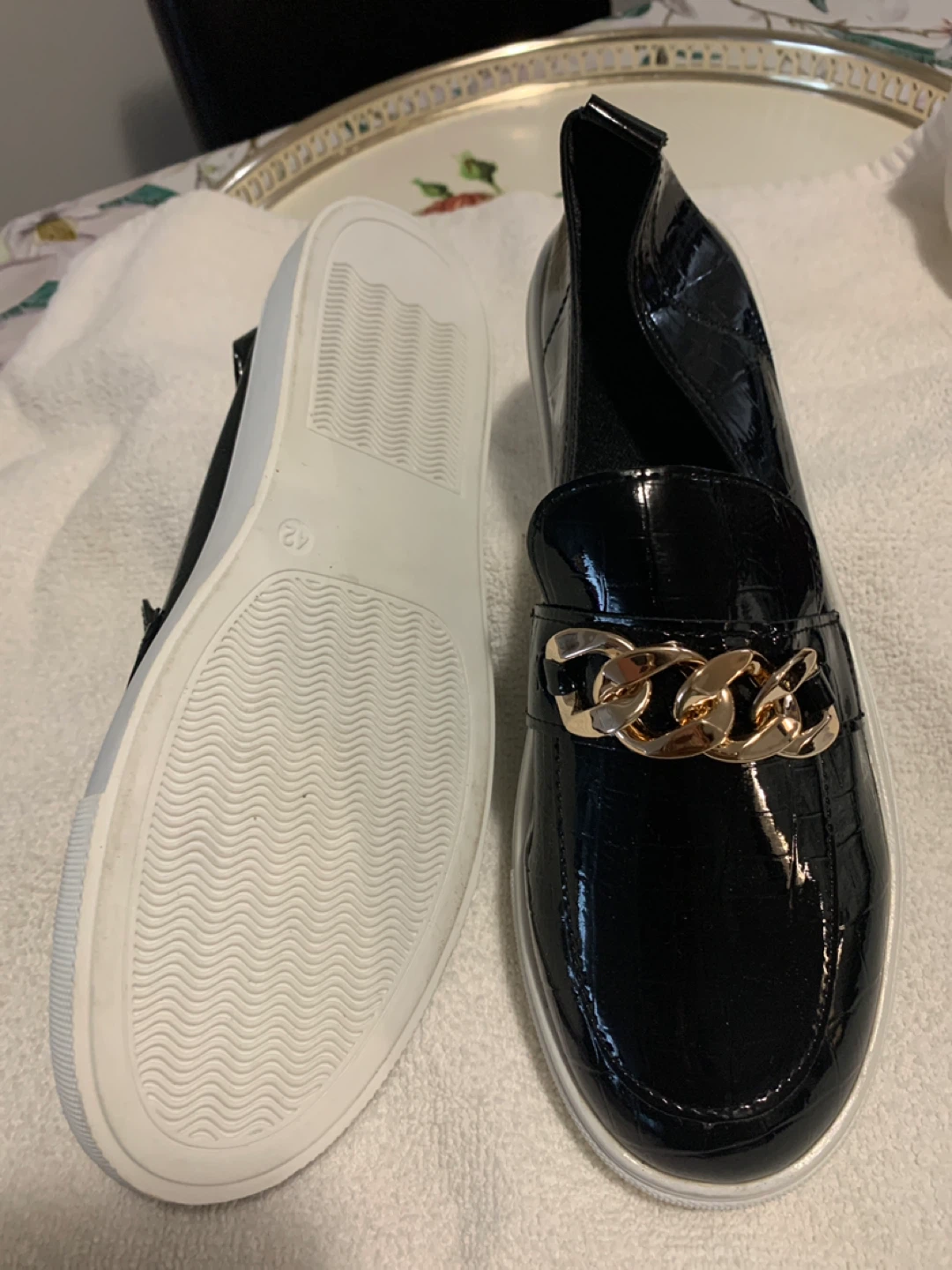 Black Loafer Sneakers - Size 42