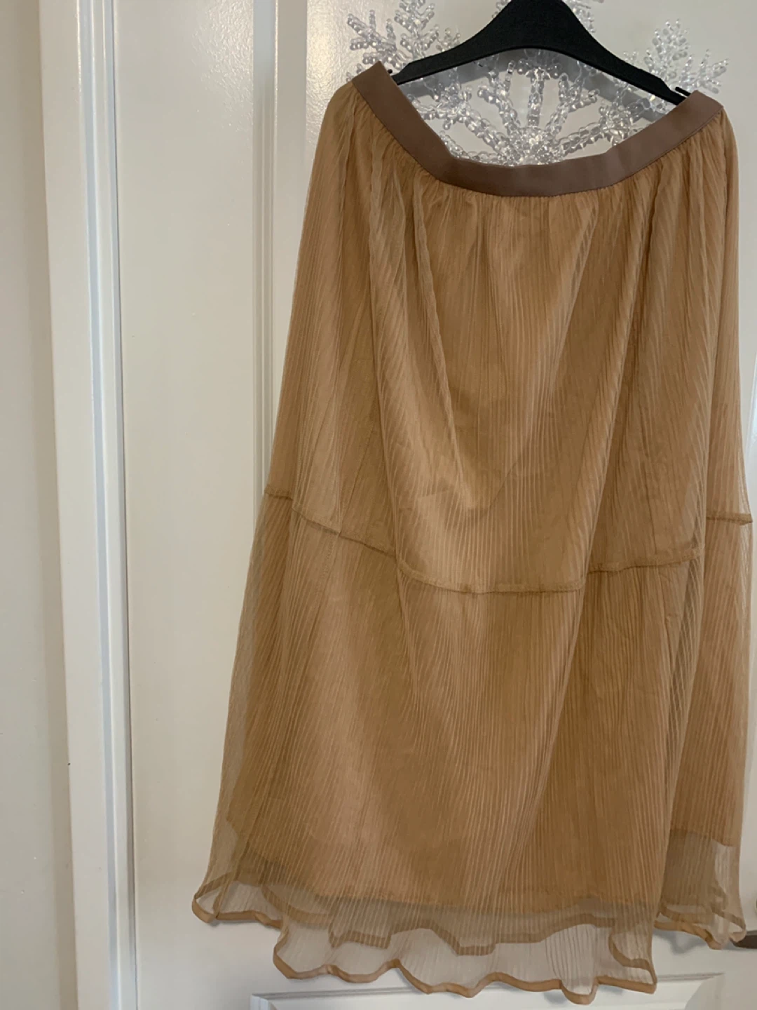 Tan Midi Skirt
