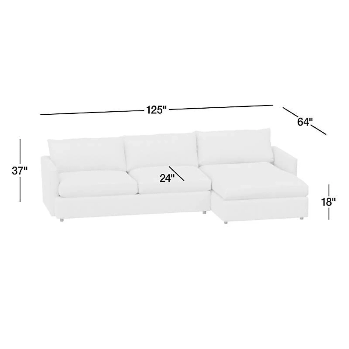 Crate & Barrel Sectional Sofa - photo 5