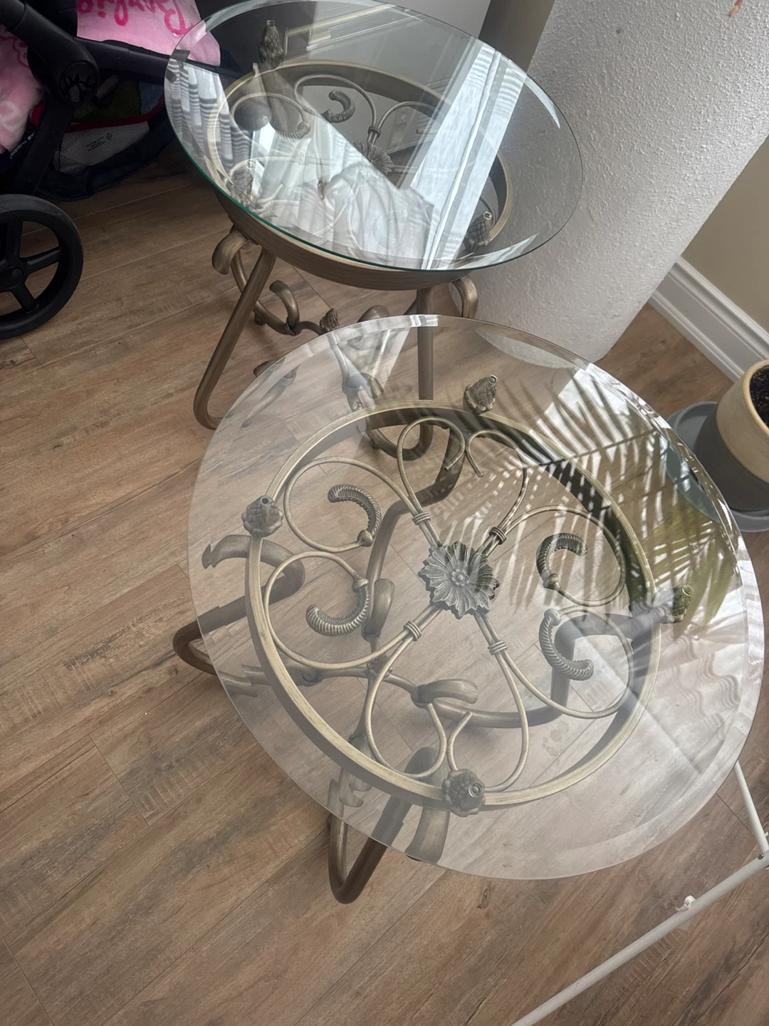 Glass Top Accent Table