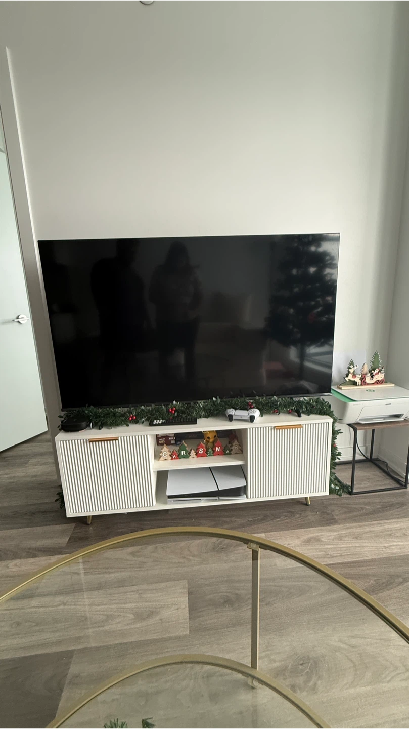 White TV Stand - photo 2