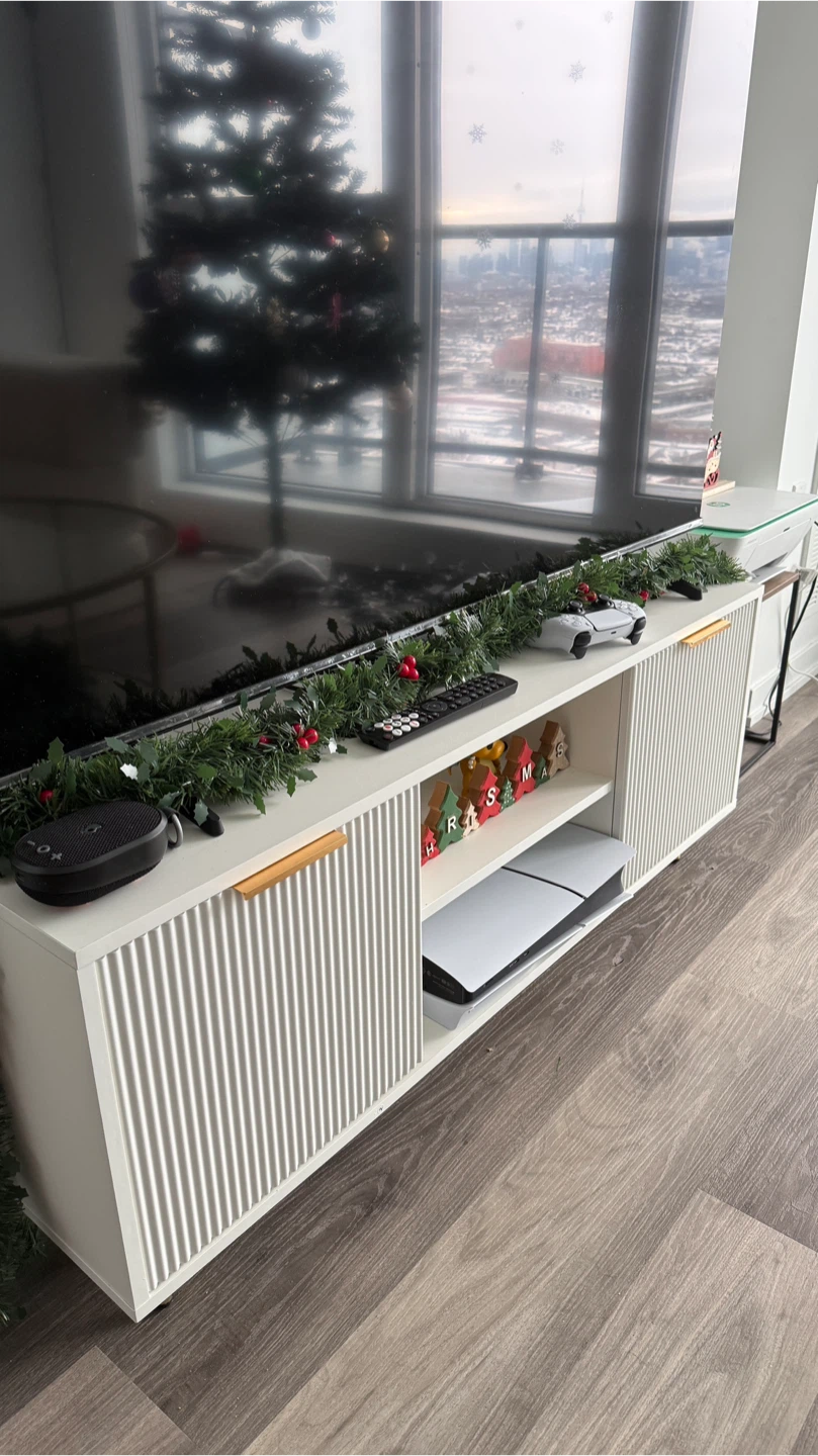 White TV Stand - photo 3