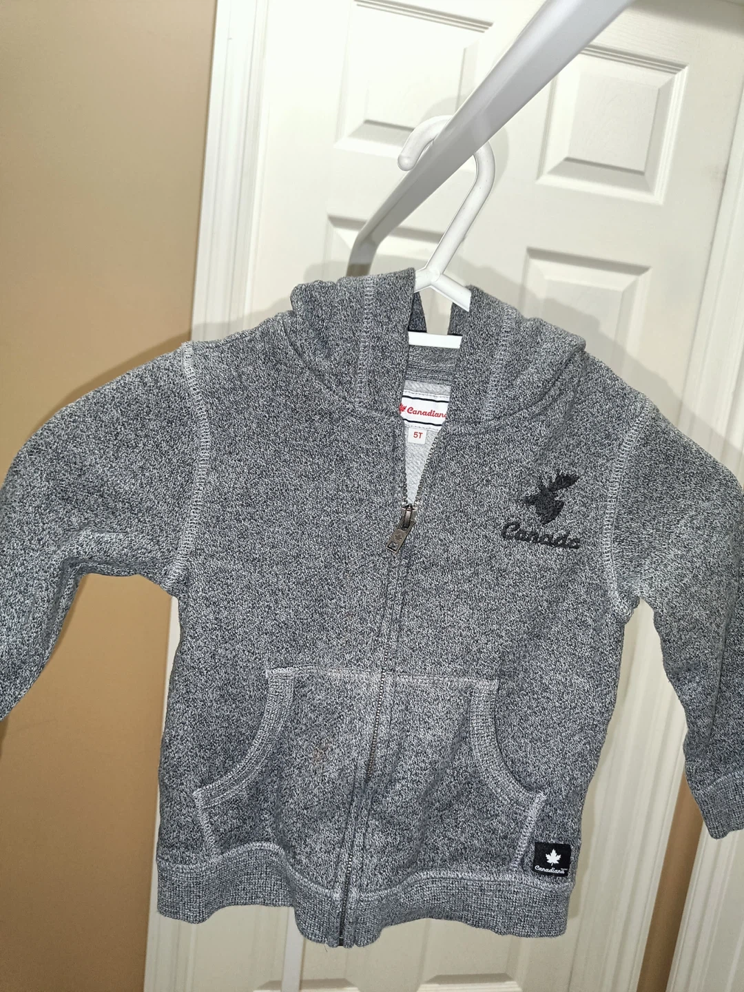 Canadian 5T Grey Zip-Up Hoodie