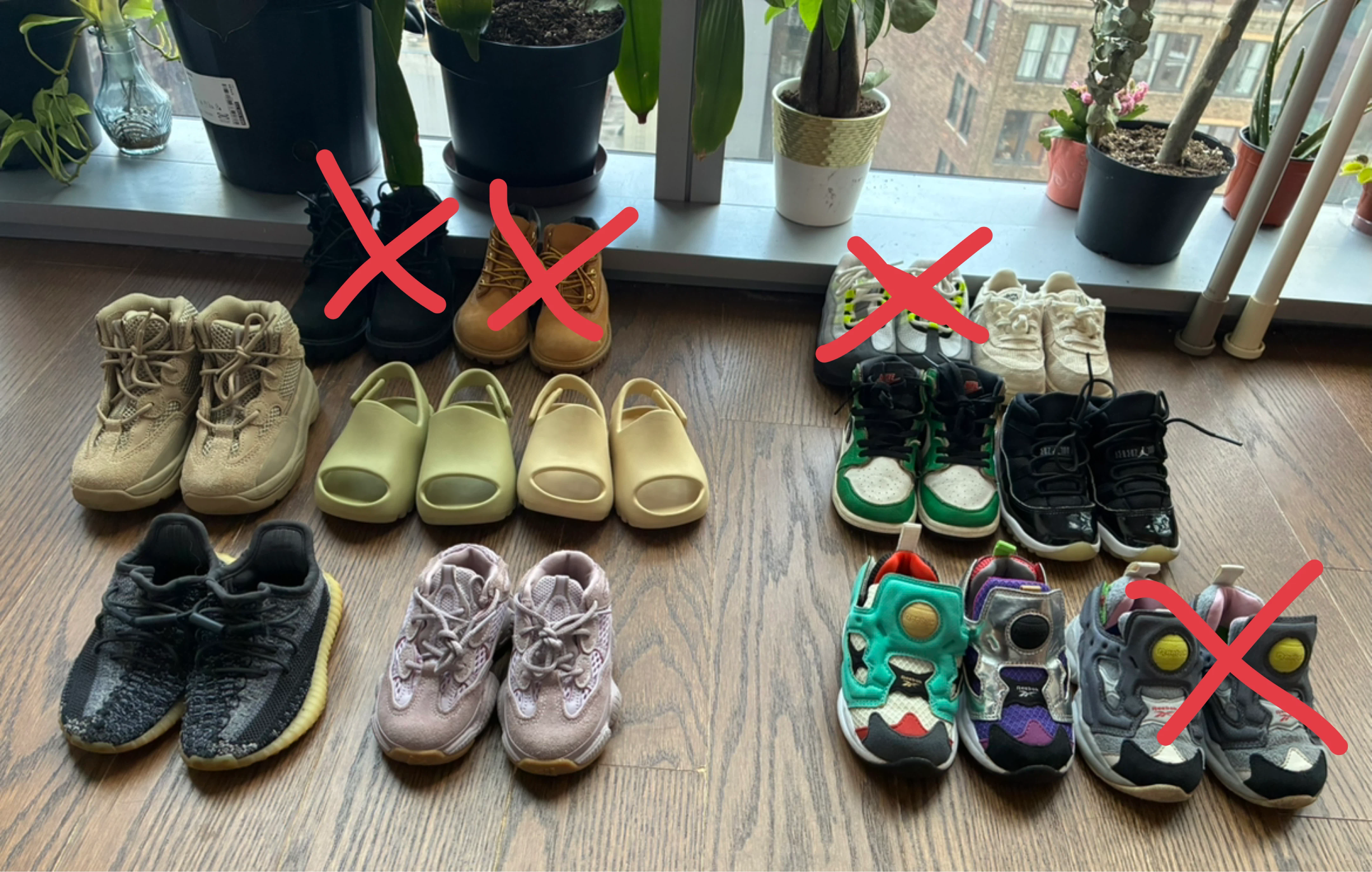 9 Brand Name Assorted Toddler Shoes -Yeezy, Jordan, + more - photo 2