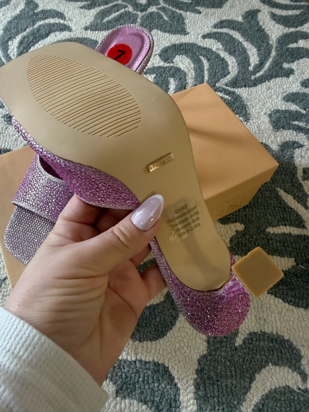 Billini Pink Glitter Heels - Size 7 - photo 4