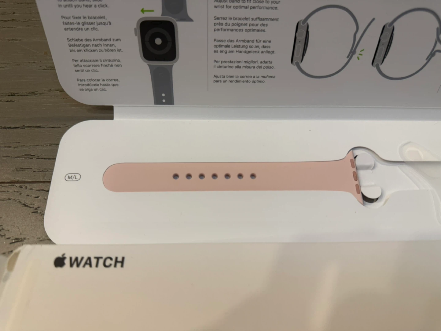 Authentic Apple Watch Pink Sand Sport Band (M/L) - photo 2