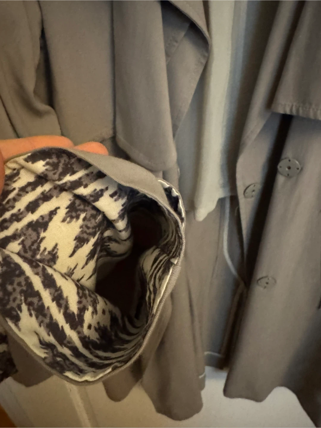 Grey Trench Coat with unique details  - Size S - photo 5