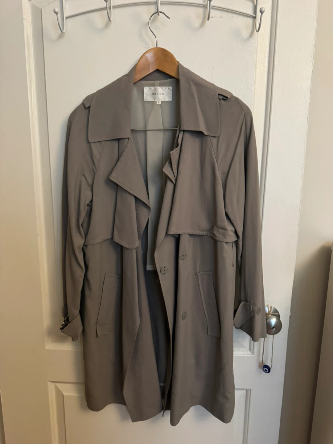 Grey Trench Coat with unique details  - Size S - photo 2