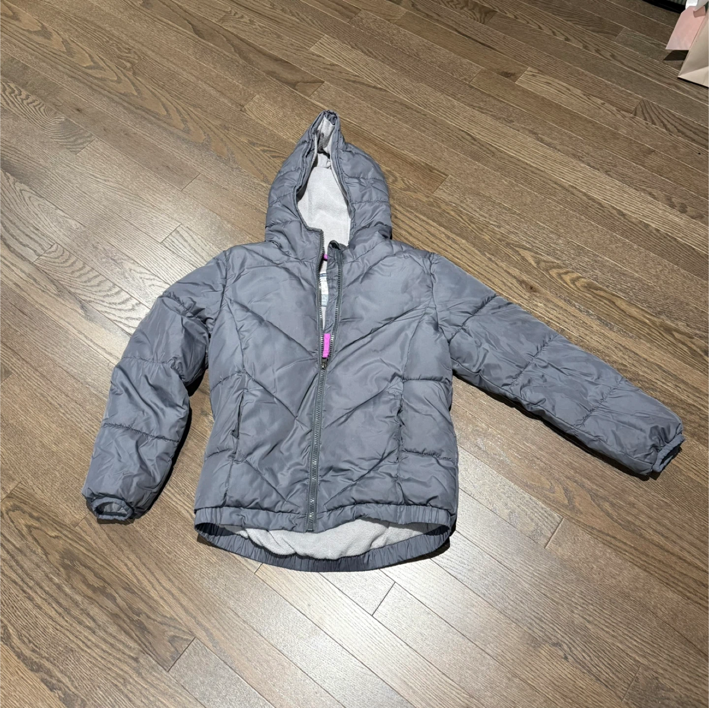 Grey Puffer Jacket (Size 10-12)