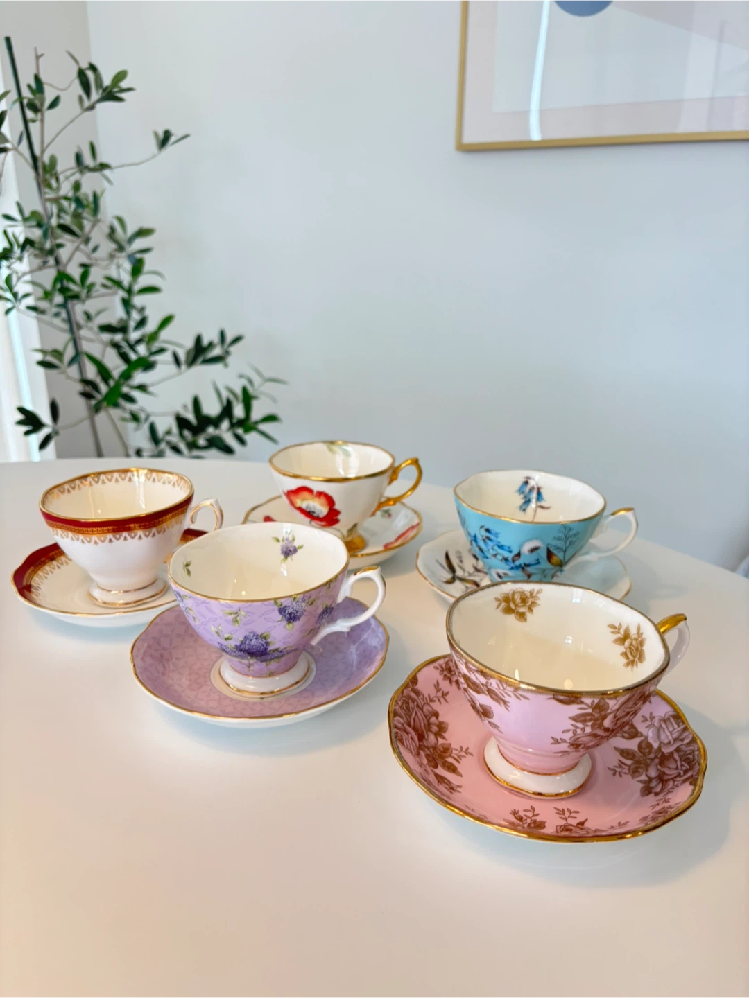 Royal Albert 100 Years of Tea Cup & Saucer Set (Set of 5)