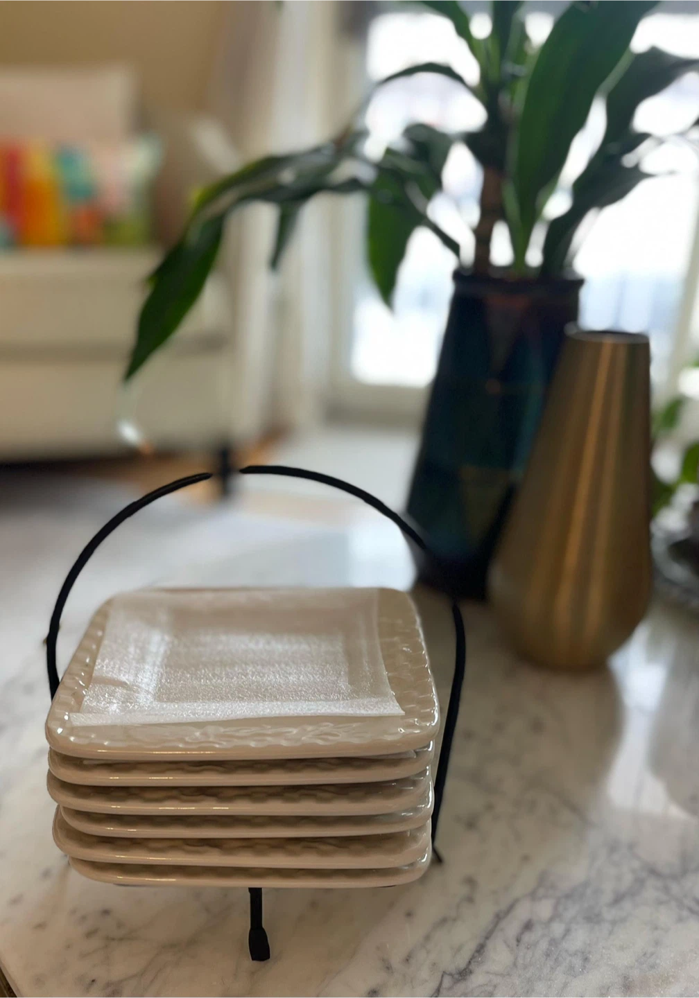 Set of 6 Square Dessert Plates