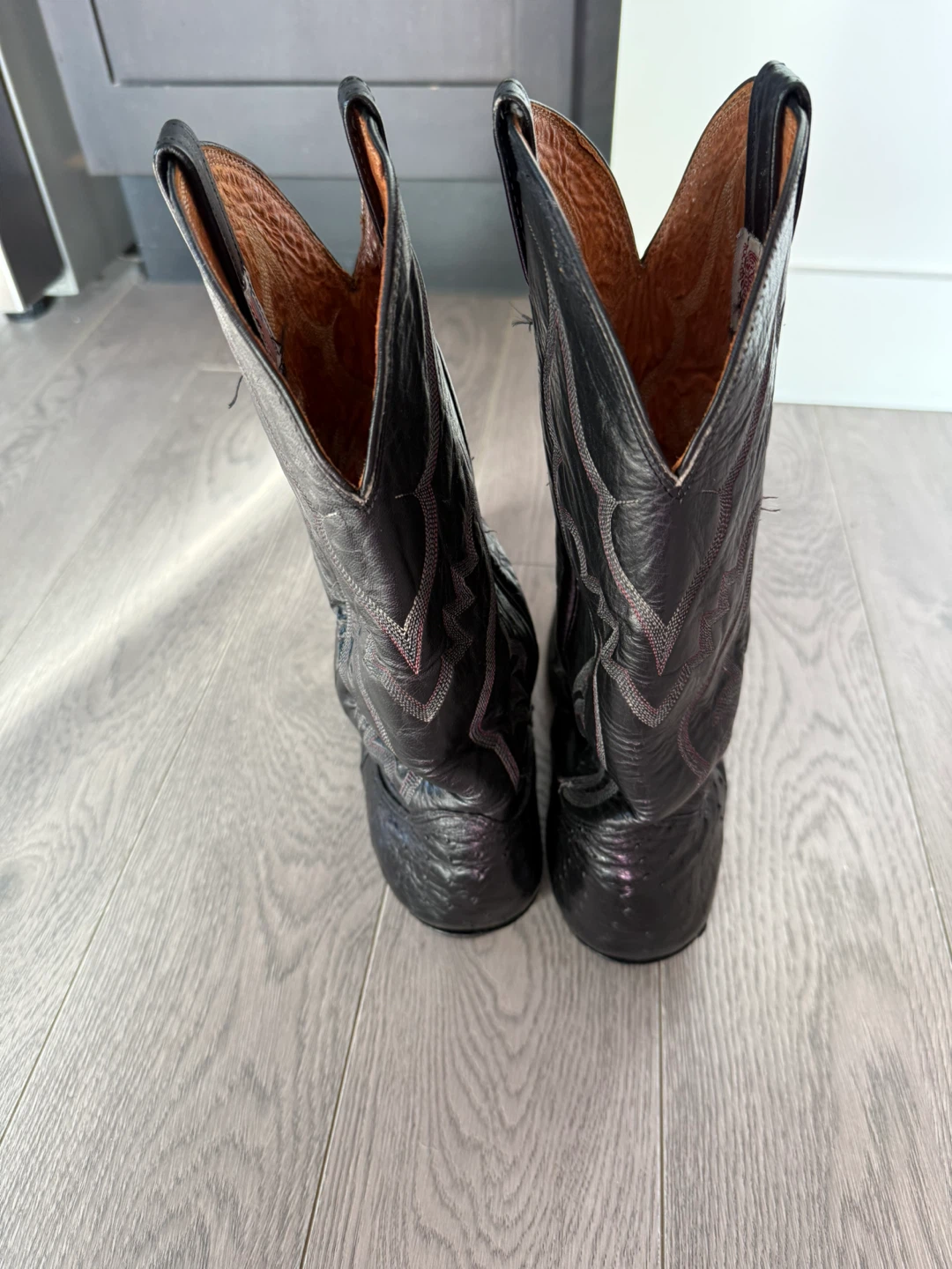 Nocona Boots Black Ostrich Leather Size 11 - photo 5