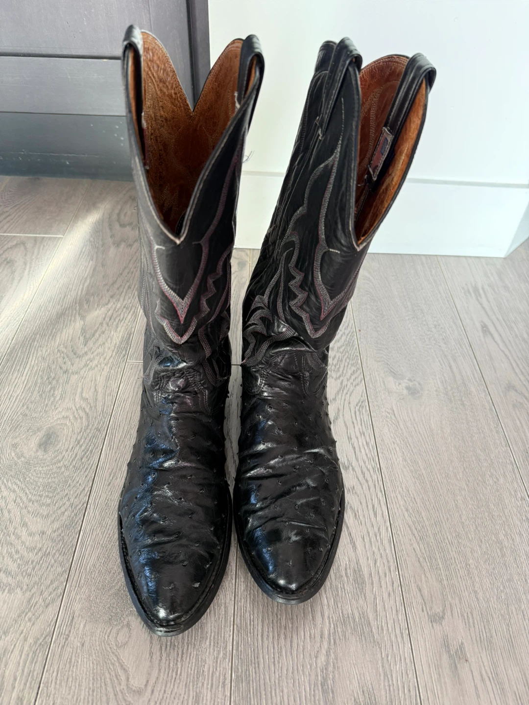 Nocona Boots Black Ostrich Leather Size 11
