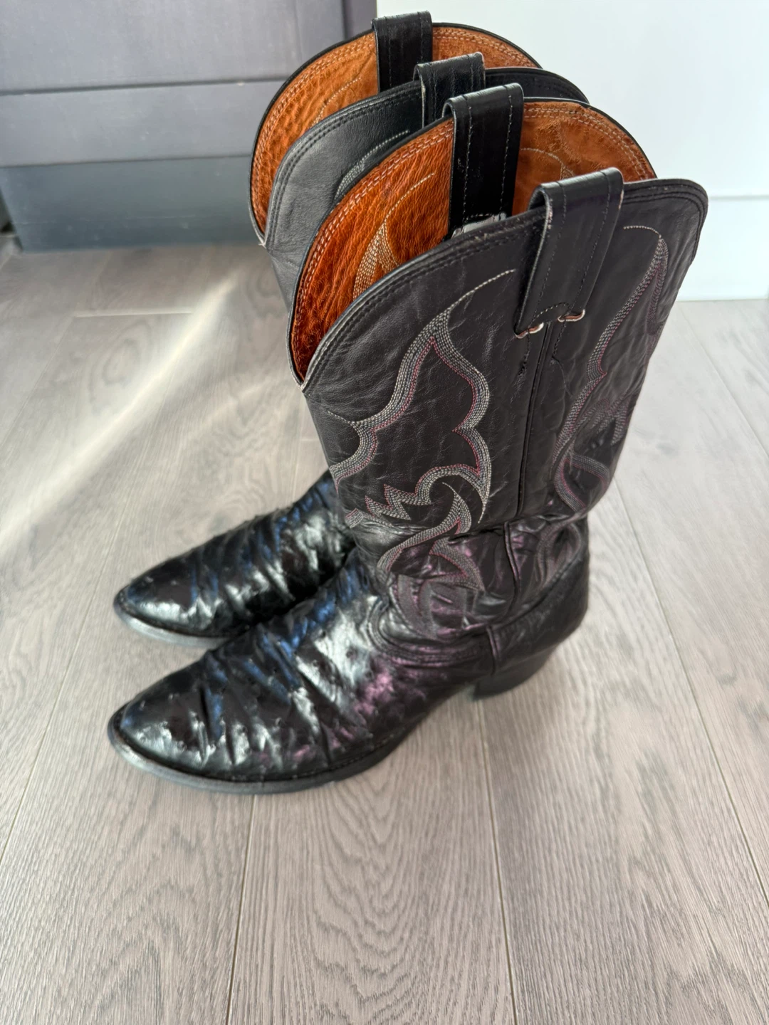 Nocona Boots Black Ostrich Leather Size 11 - photo 2