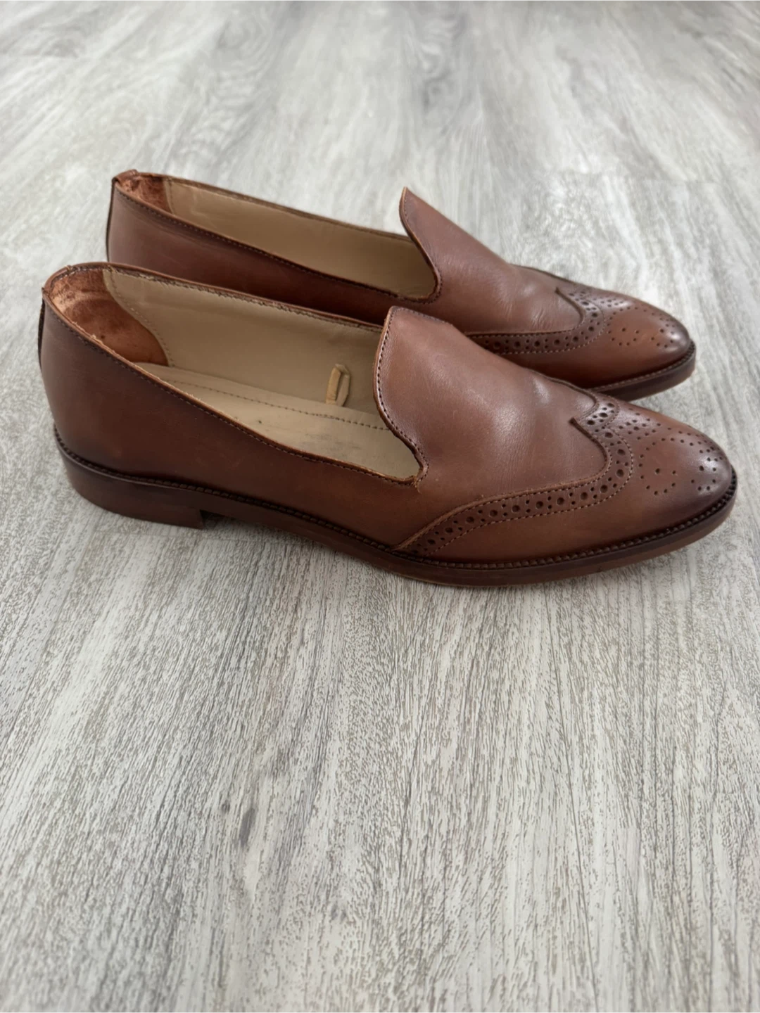 Massimo Dutti Brown Leather Loafers - Size 40 - photo 2