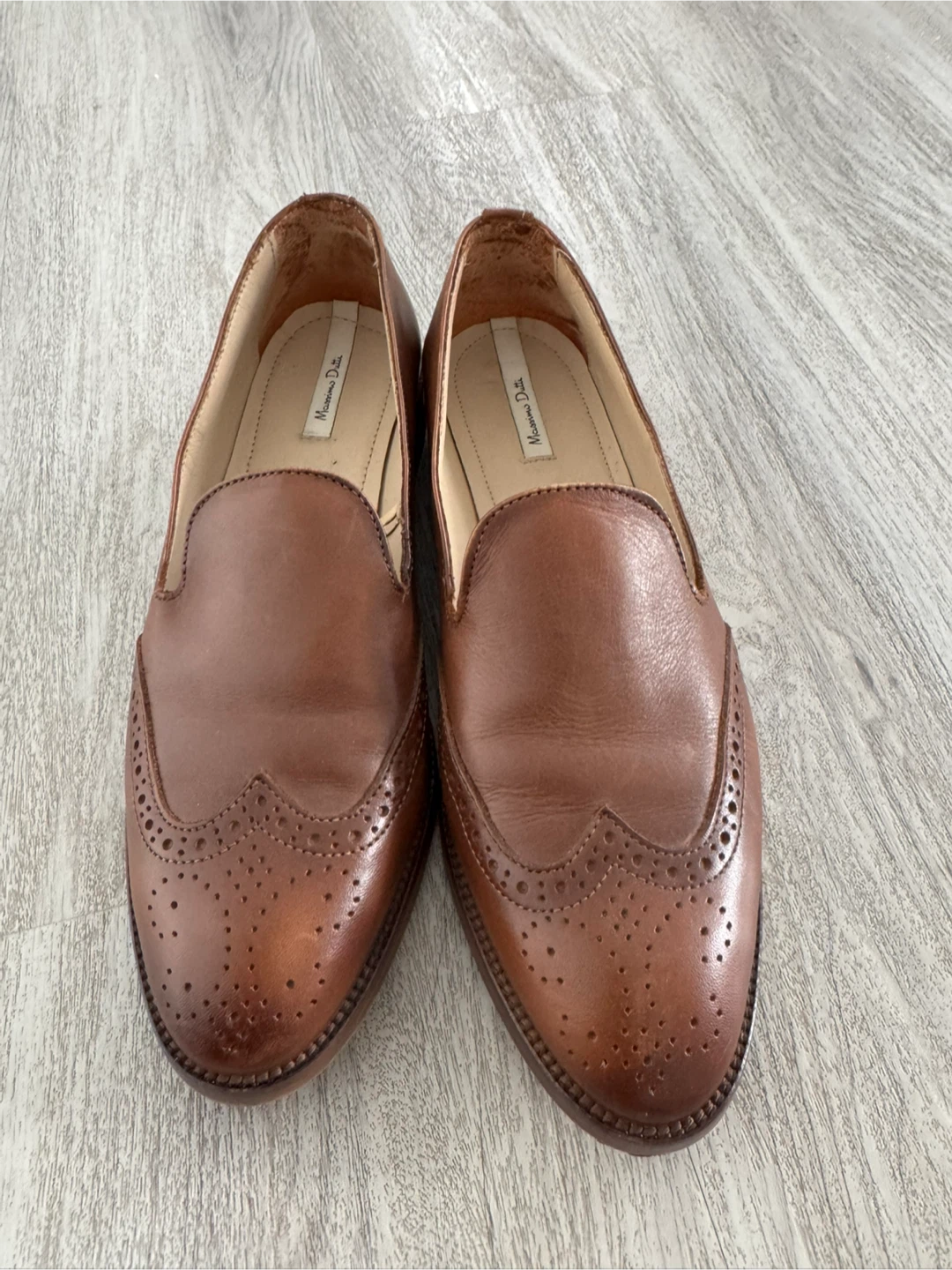 Massimo Dutti Brown Leather Loafers - Size 40