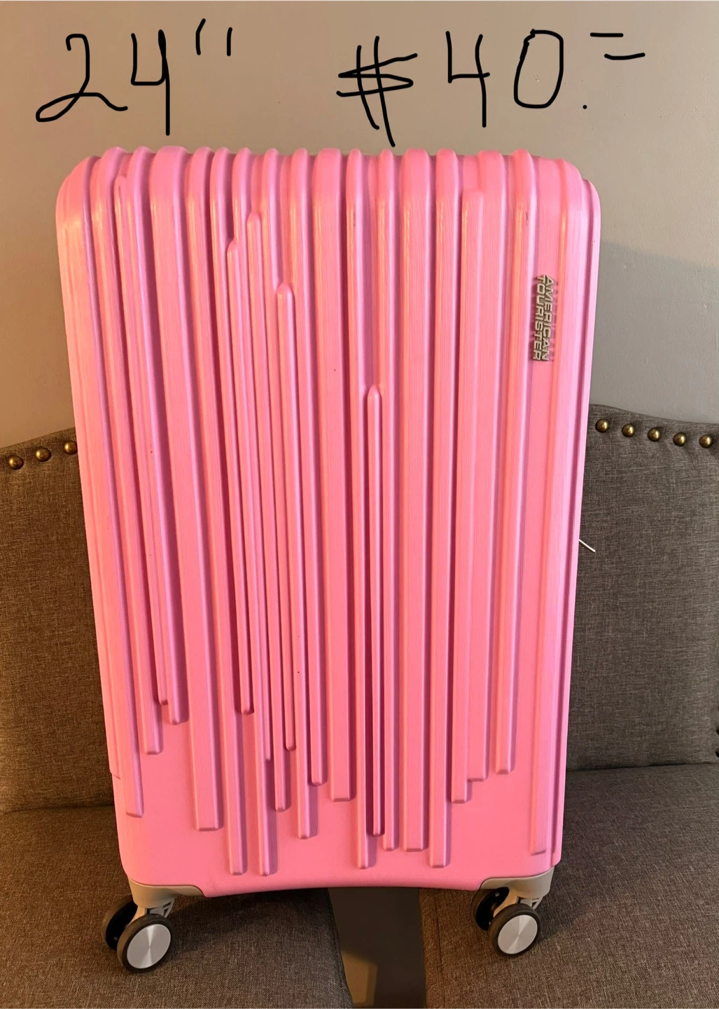 American Tourister Pink 24" Suitcase