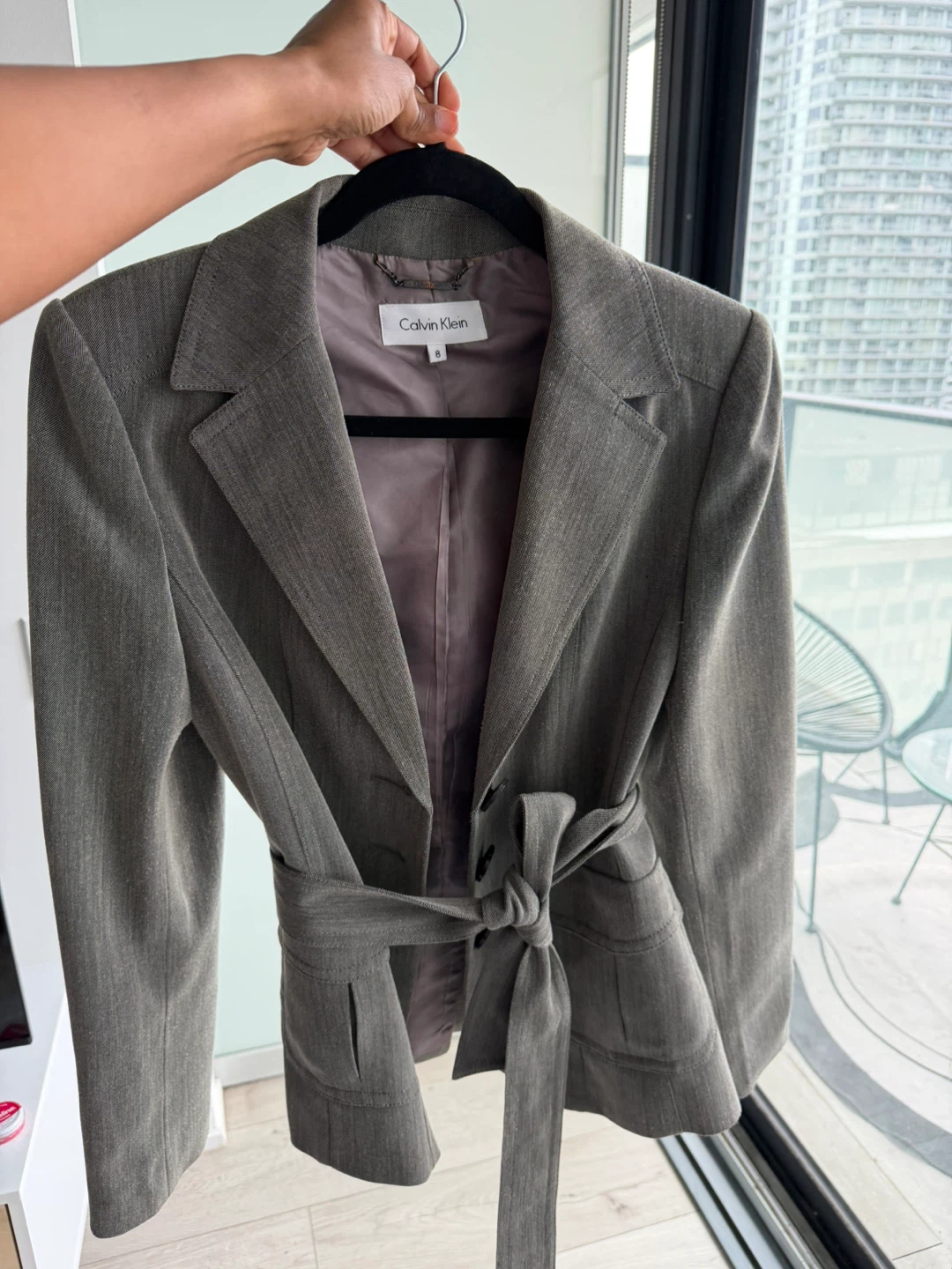 Calvin Klein Belted Blazer - Size 8 - photo 3