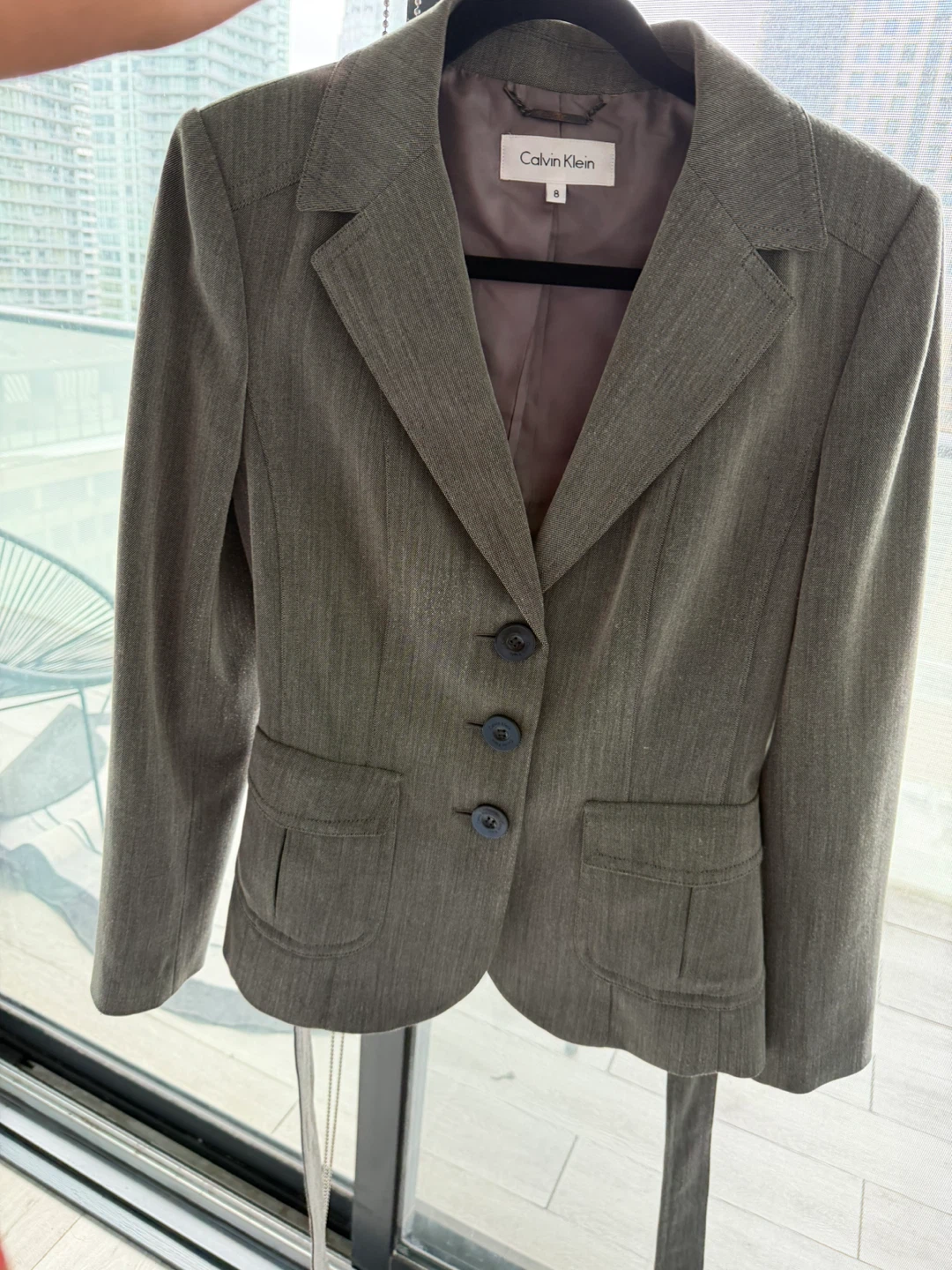 Calvin Klein Belted Blazer - Size 8 - photo 2