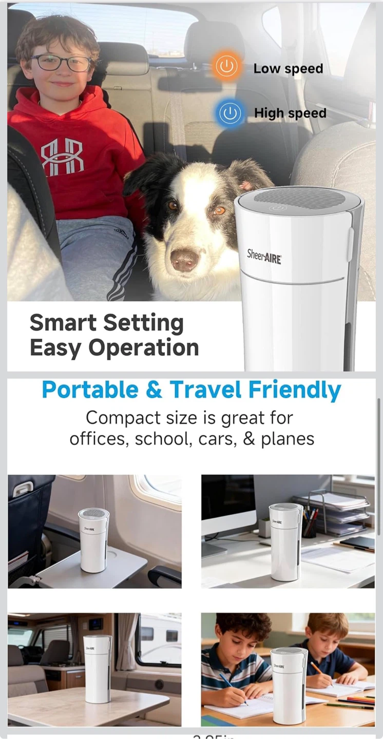SheerAIRE Portable Air Purifier - photo 4