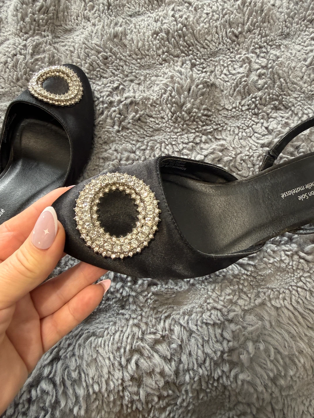 Time and Tru Black Slingback Heels - Size 7 - photo 5