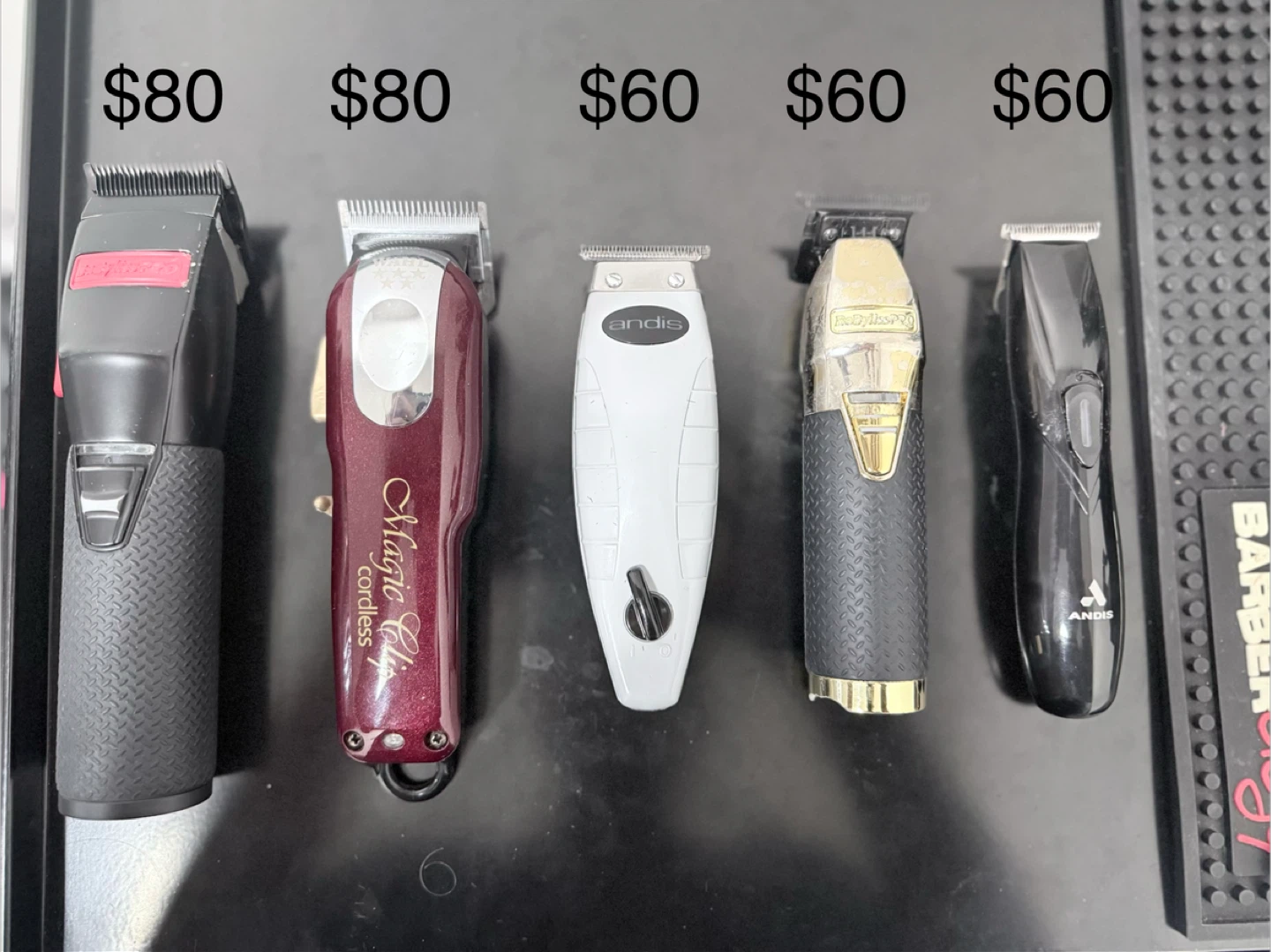 Barber Clippers: Wahl, Andis, BaByliss - $60-$80