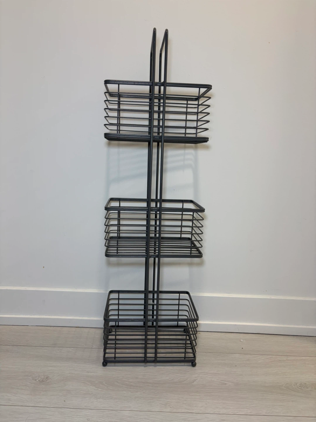 3-Tier Manhattan Matte Black Wire Storage Stand