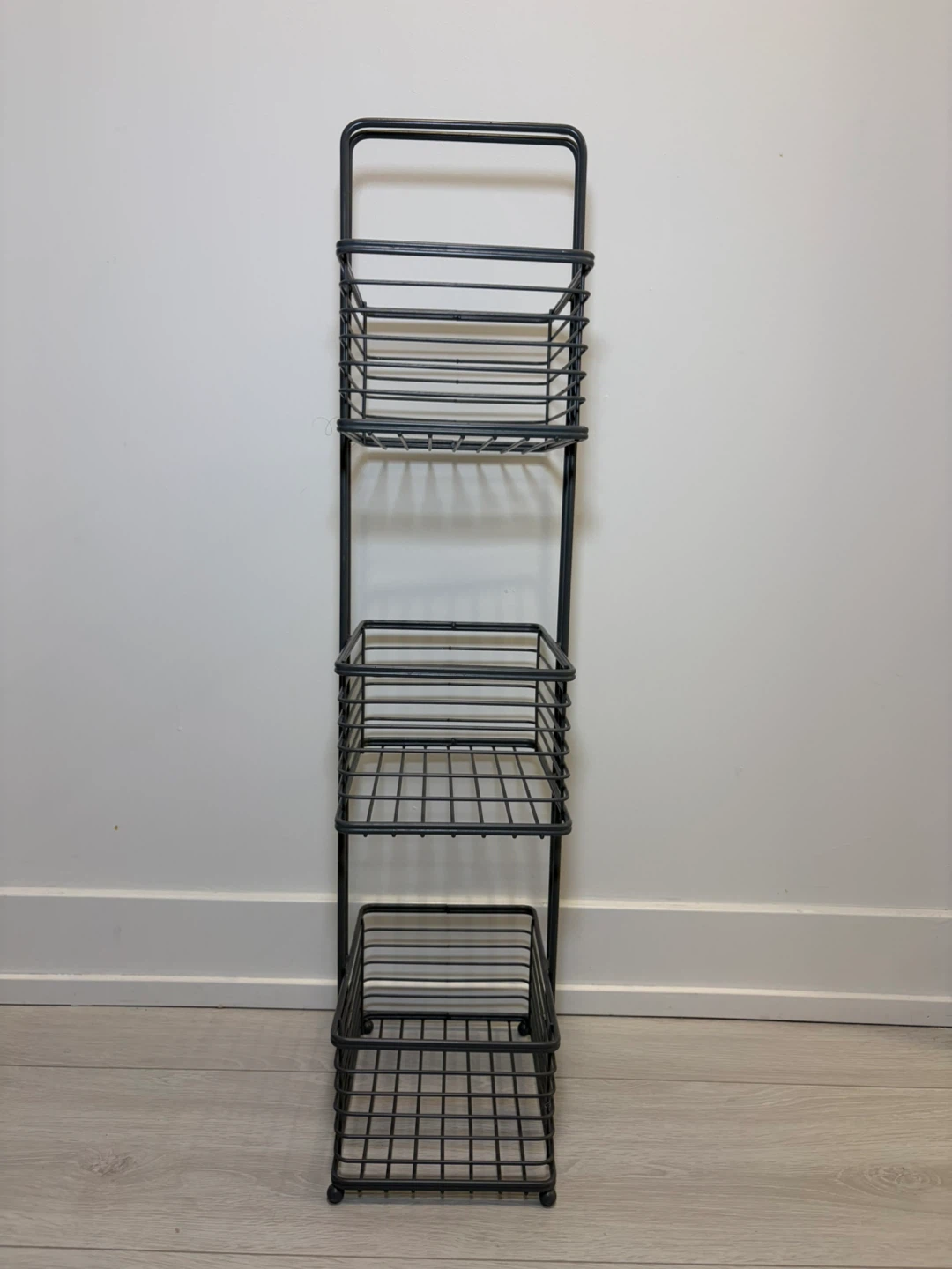 3-Tier Manhattan Matte Black Wire Storage Stand - photo 2