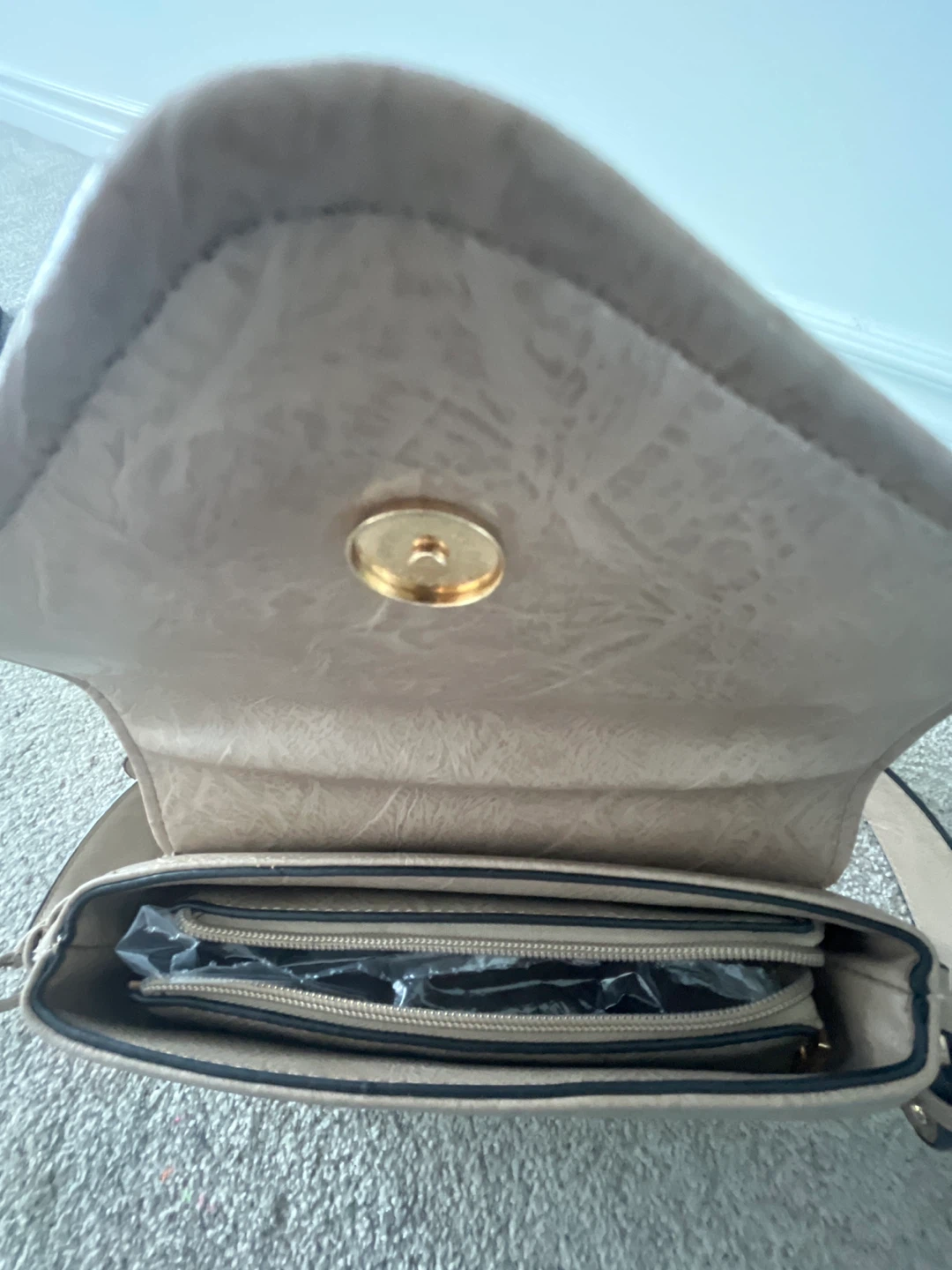 Beige Envelope Style Crossbody Bag - photo 5