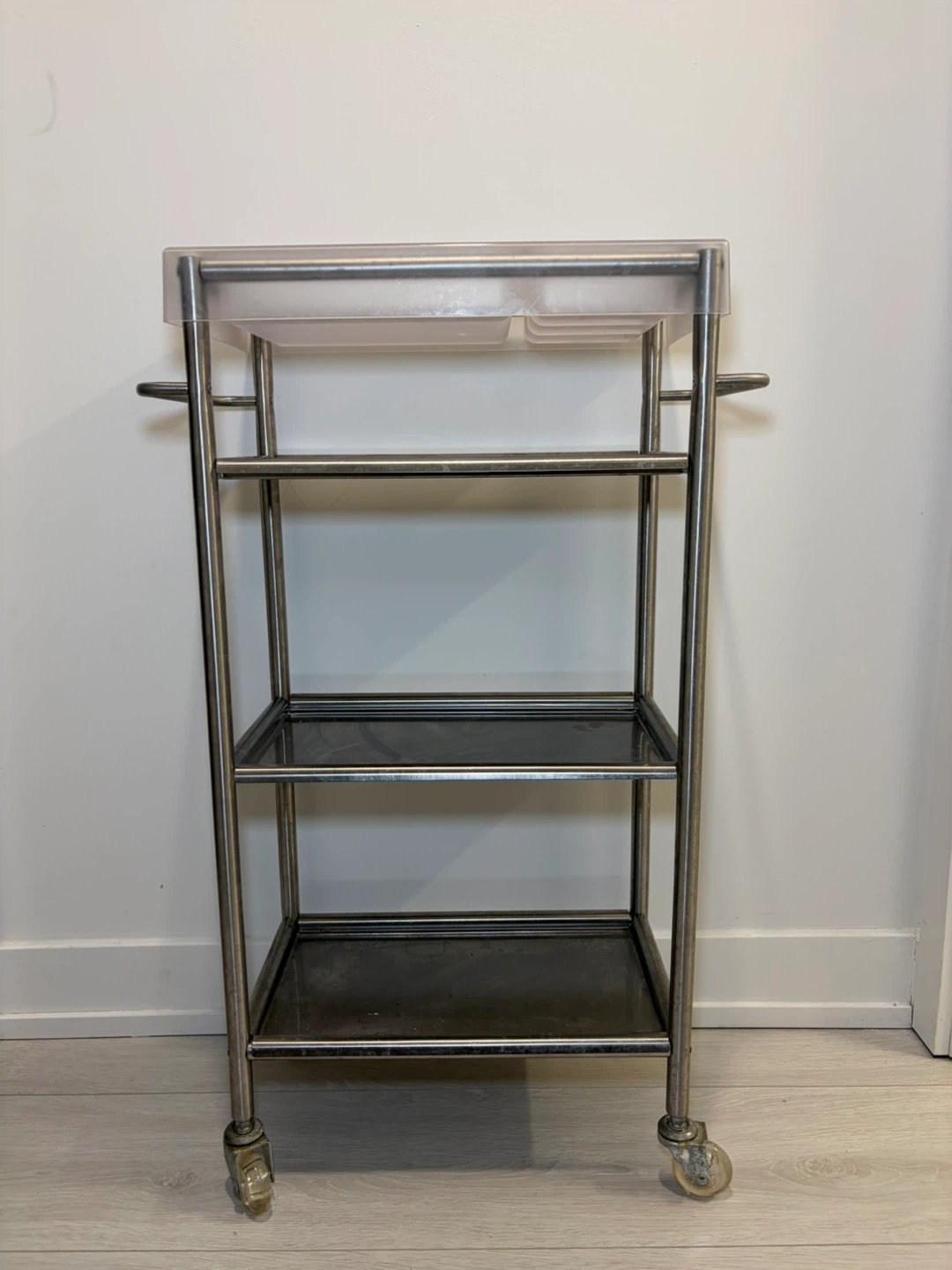 Vintage 2003 IKEA RACKEN Stainless Steel Cart