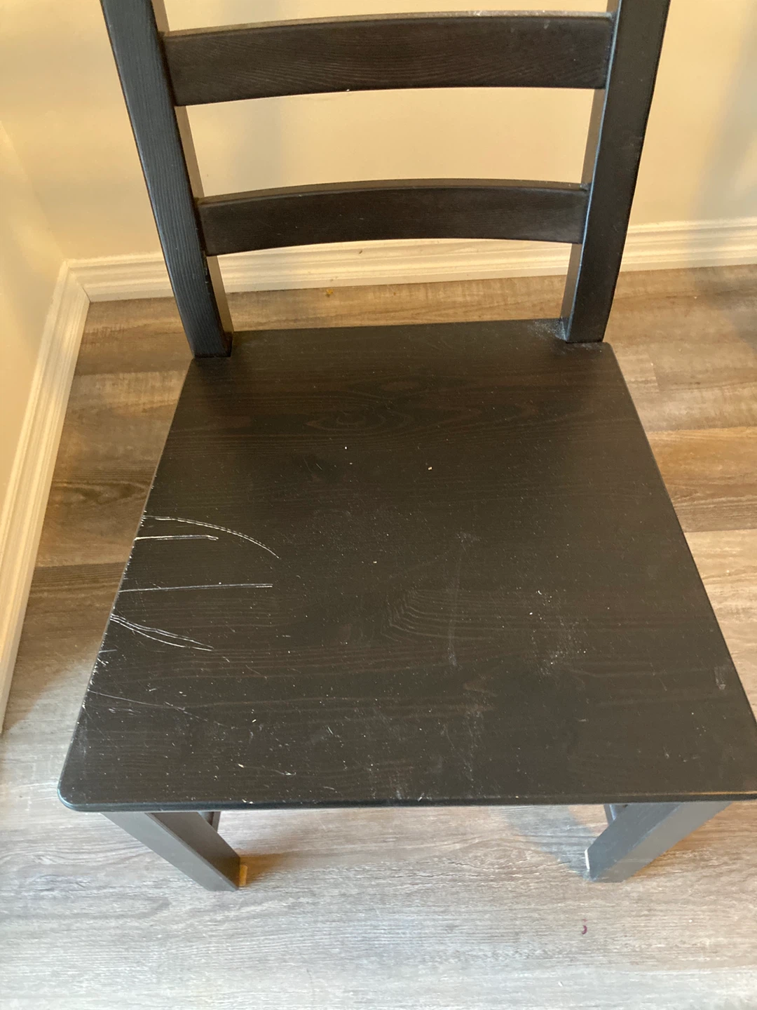 Black Round Dining Table with 4 Chairs - photo 2