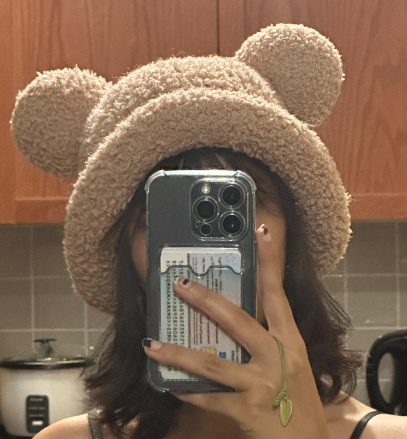 Fluffy winter bear hat