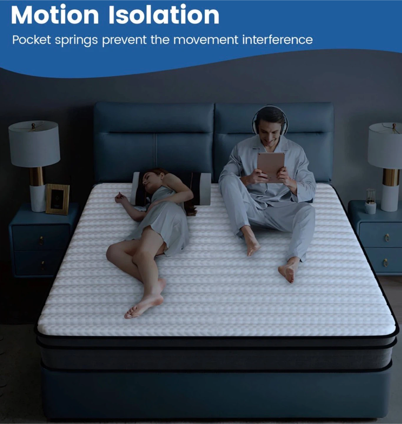 Full Size 12-inch Hybrid Mattress - Memory Foam - photo 3