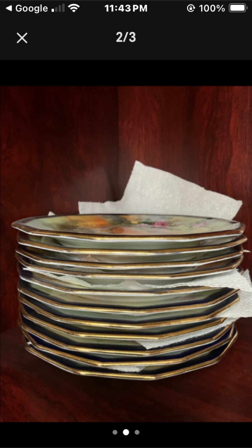11 vintages hand painted nippon plates - photo 2
