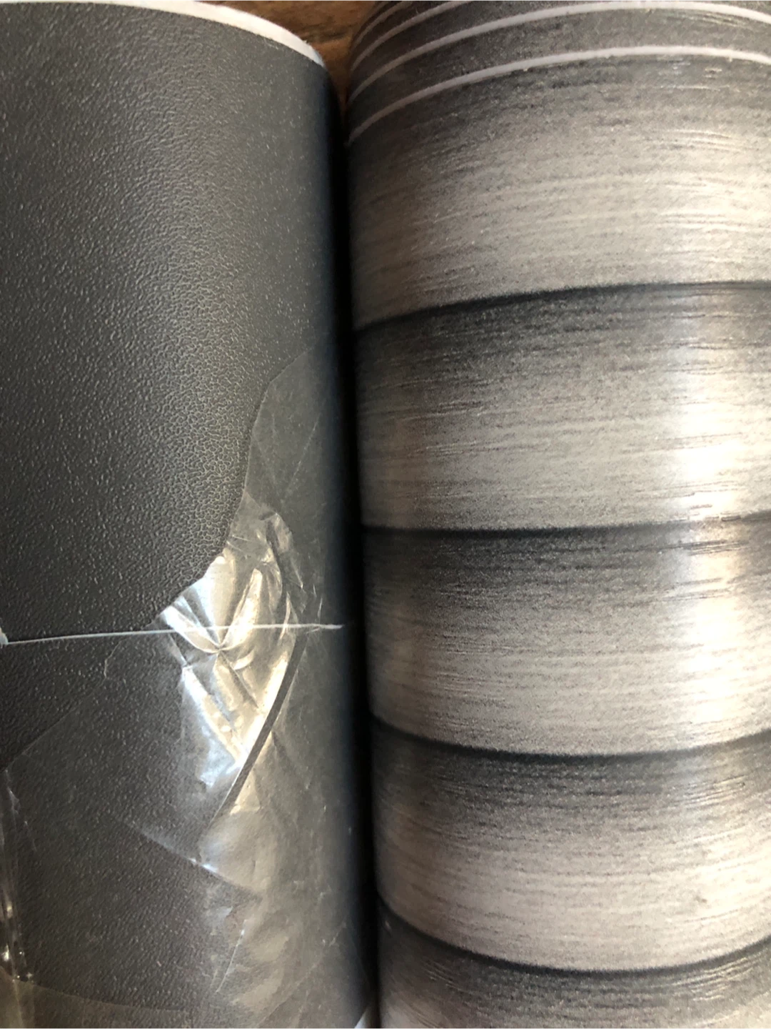 Textured darker grey colour peel & stick wallpaper rolls - photo 3