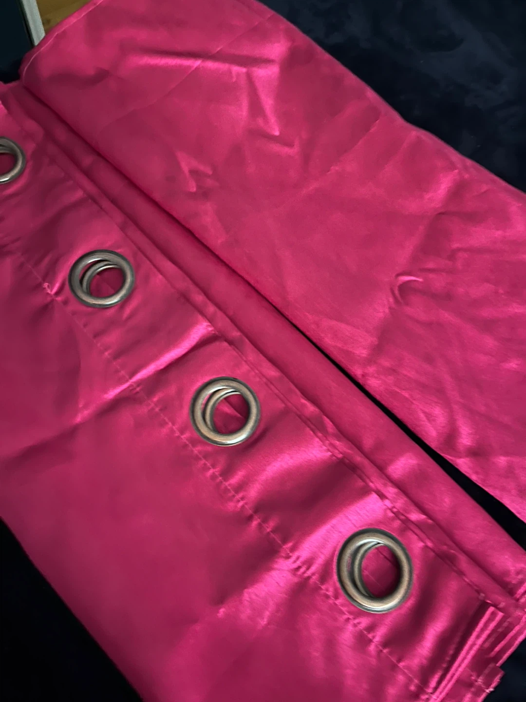 Grommet pink set of curtains-84 Length