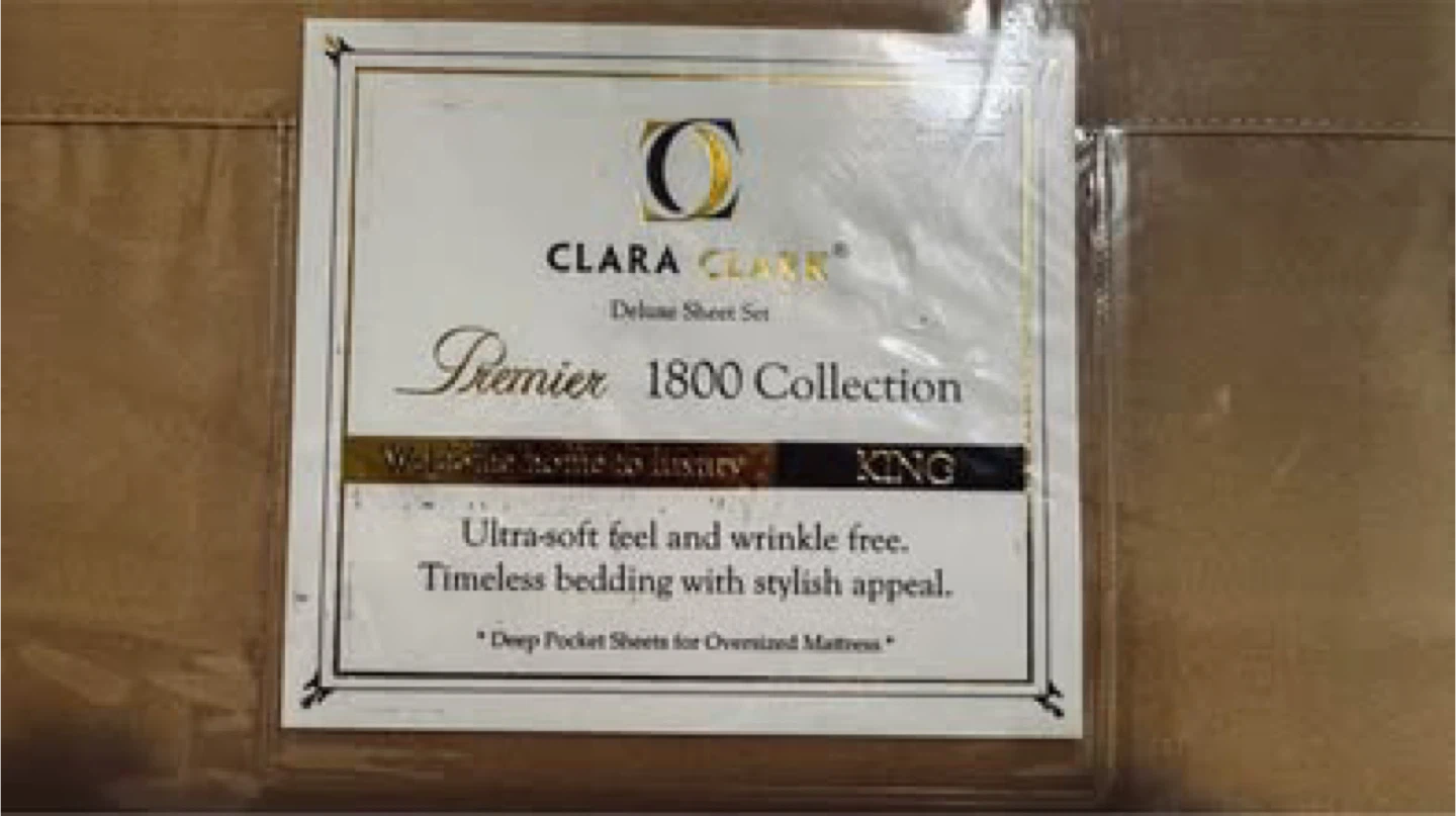 ⭐ CLARA CLARK KING-SIZE SHEET SET (GOLD / TAN) - photo 2