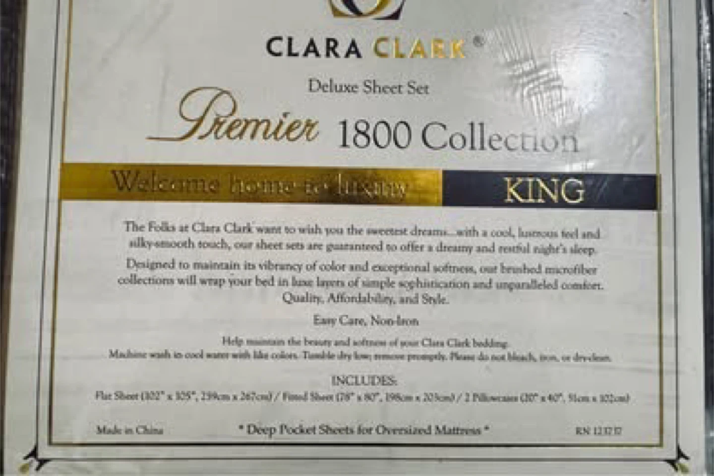 ⭐ CLARA CLARK KING-SIZE SHEET SET (GOLD / TAN) - photo 3