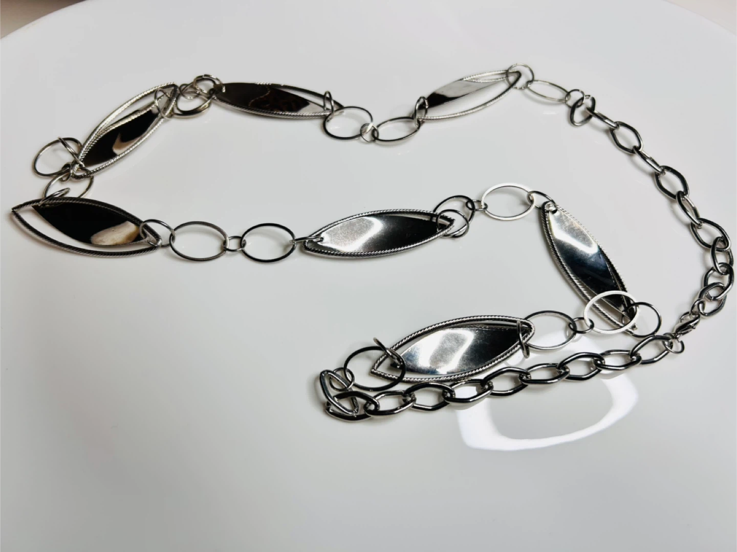 Silver Tone Chain Link Belt - photo 2