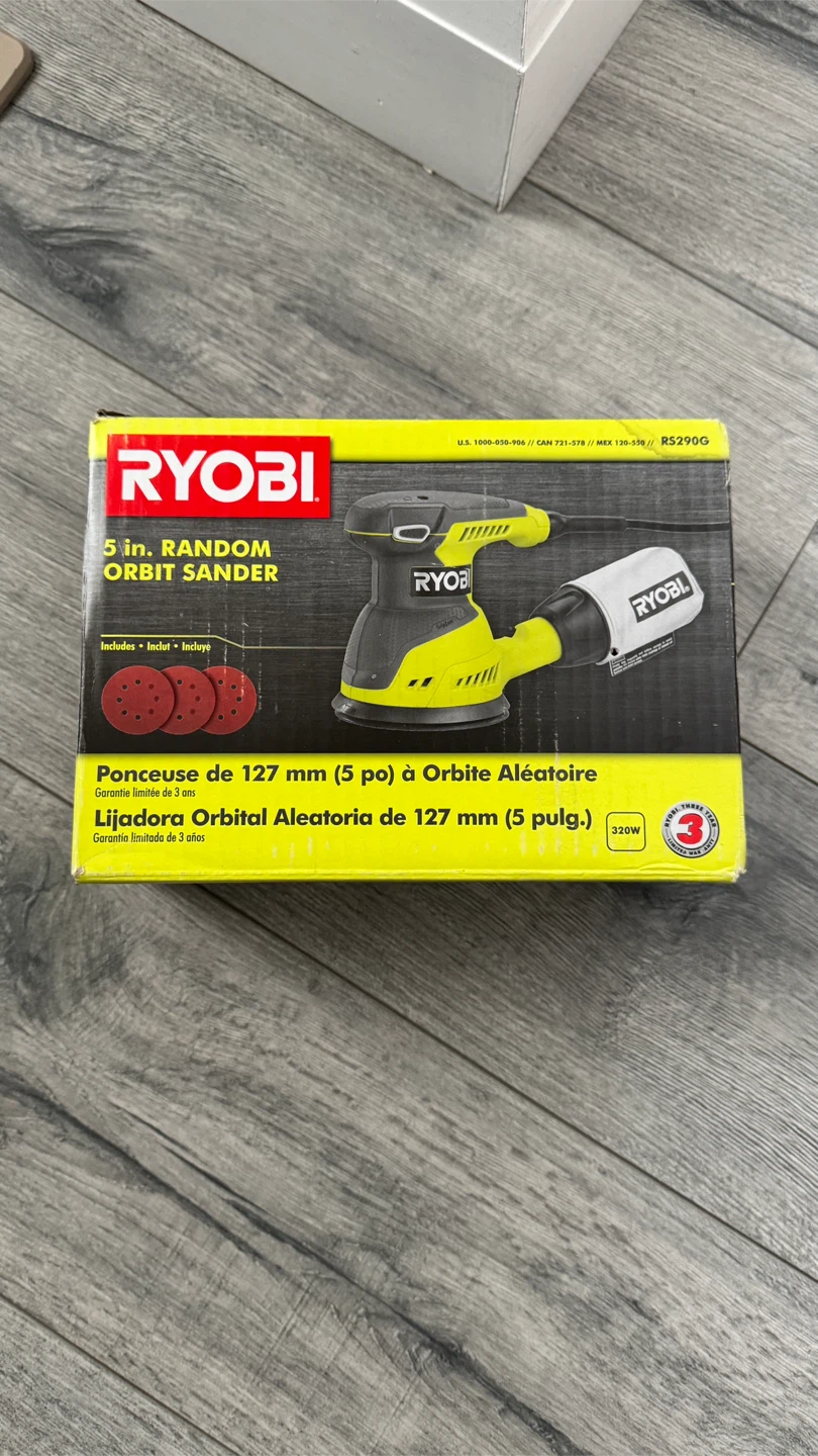 Ryobi 5-inch Random Orbit Sander - New in Box!