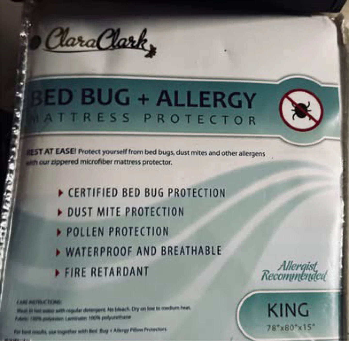Clara Clark King Mattress Protector –  NEW in Package