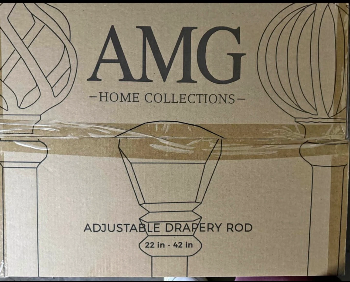 Adjustable Curtain Rod | 22–42 Inch Extendable Decorative Rod - photo 2