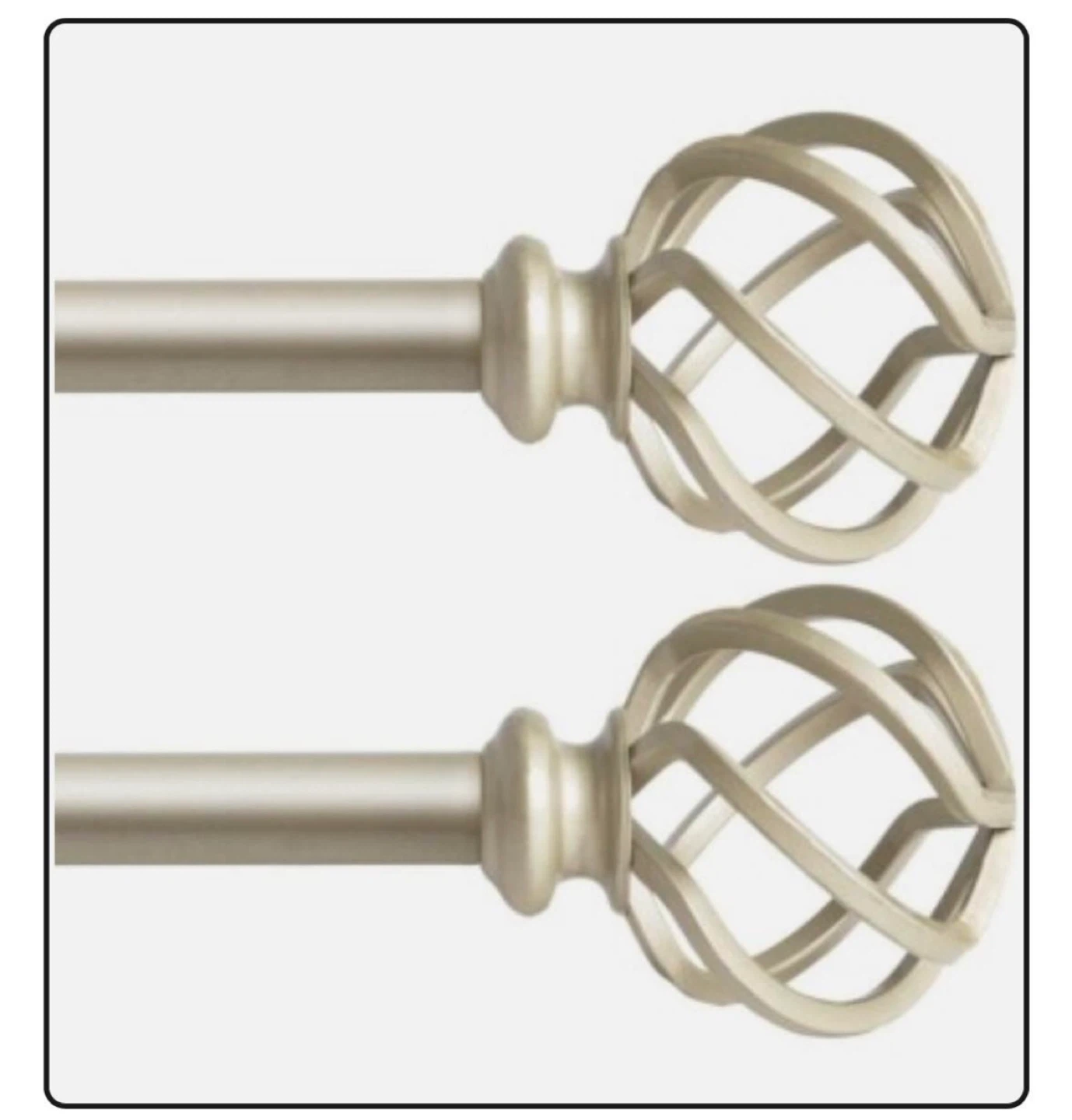 Adjustable Curtain Rod | 22–42 Inch Extendable Decorative Rod - photo 4