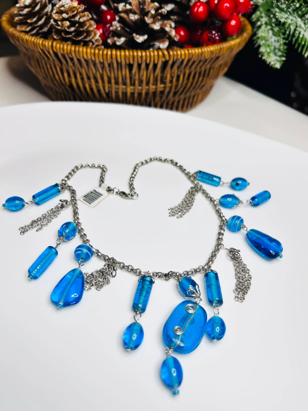 Blue Beaded Fashion Necklace - photo 2