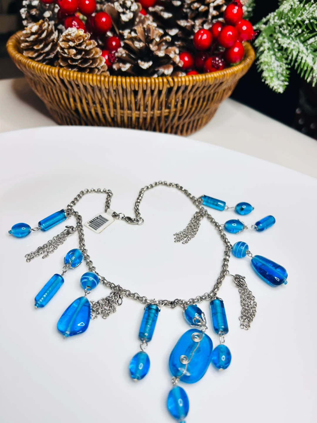 Blue Beaded Fashion Necklace - photo 4